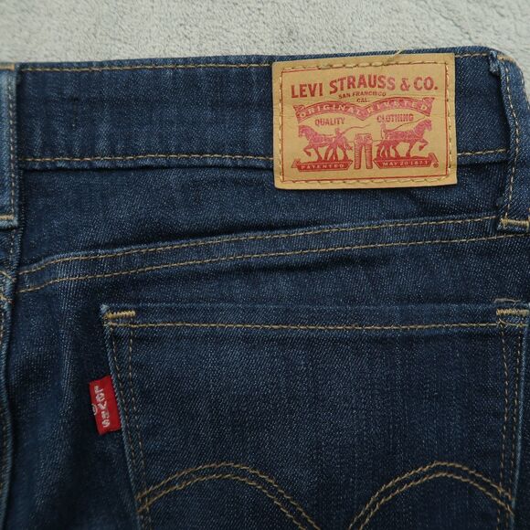 Levi's 712 Jeans Women's Size 29 Blue Mid-Rise Slim Straight Denim 31" Inseam - Picture 15 of 16